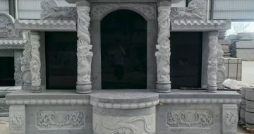 玉溪 芝麻灰高档墓碑，土墓，可定制