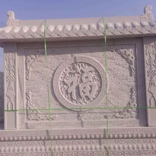 玉溪 芝麻白花岗岩屏风，照壁，影壁
