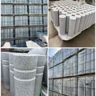 玉溪 芝麻白花岗岩挡车柱、隔离柱多少钱