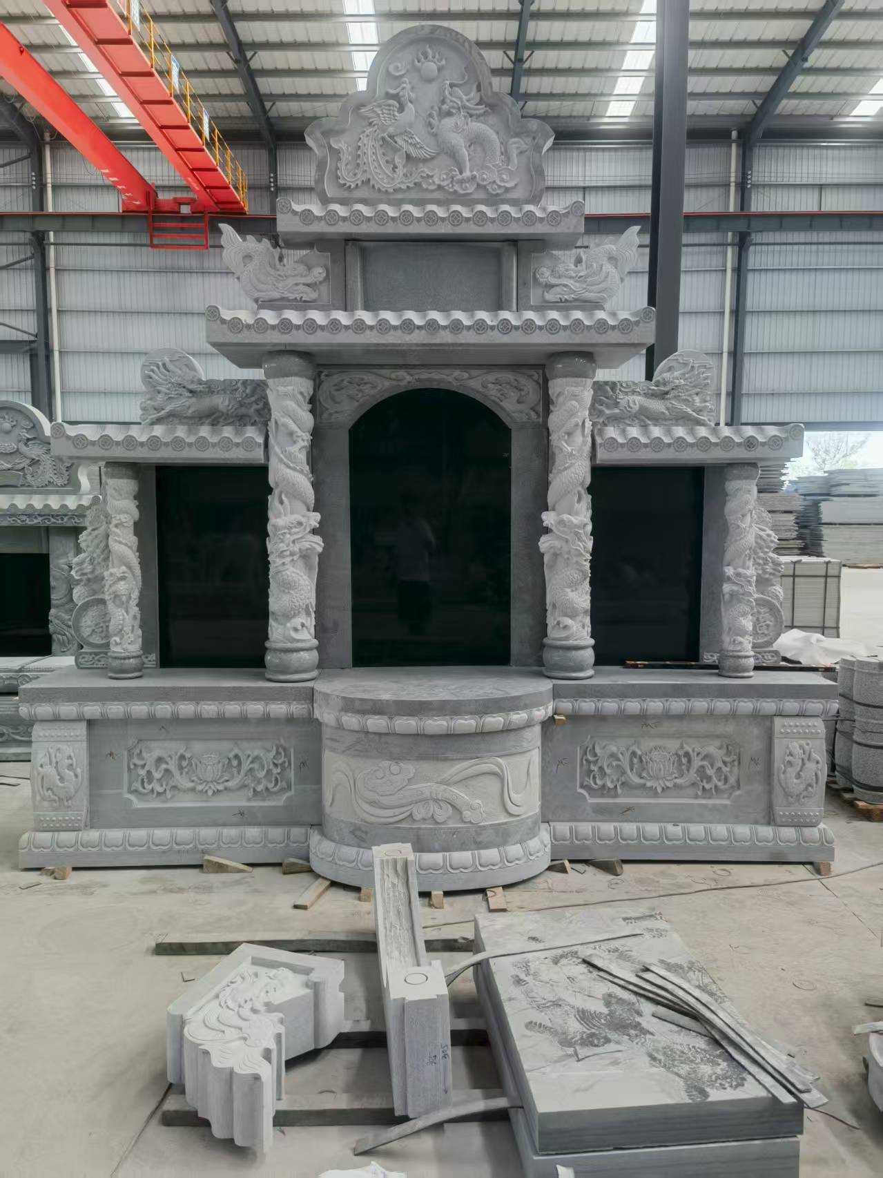 玉溪 芝麻灰高档墓碑，土墓，可定制