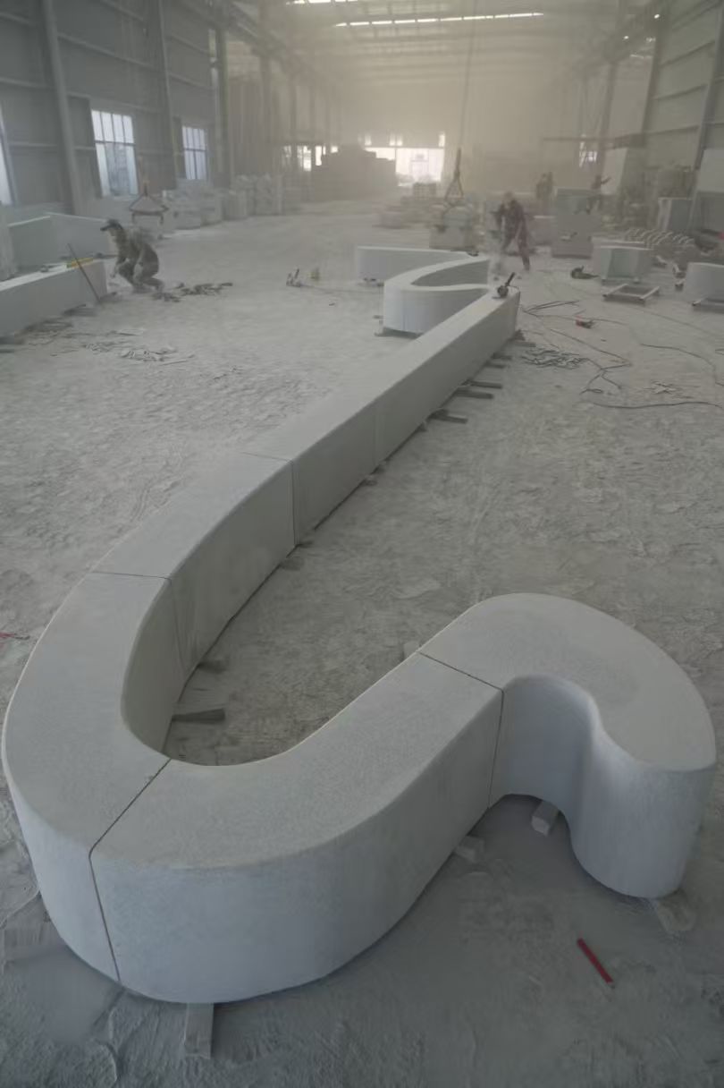 玉溪 花岗岩整石坐凳拼装