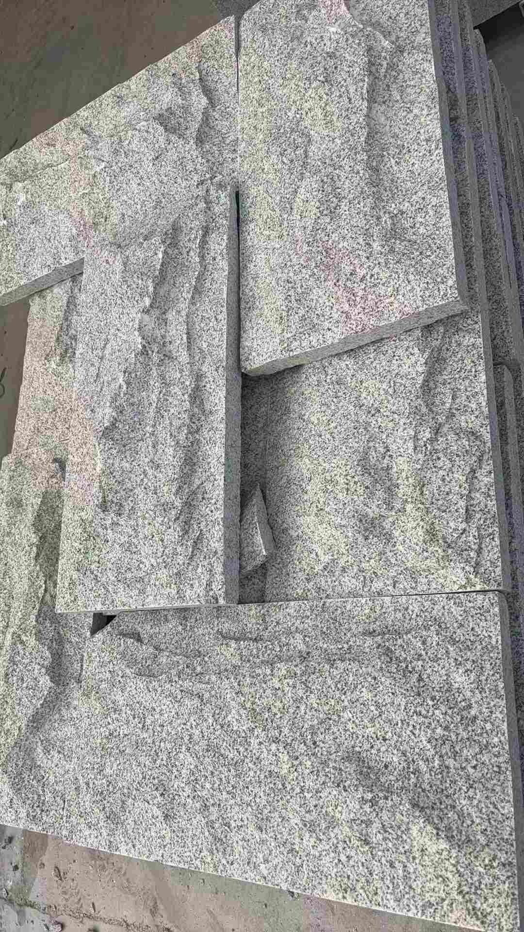 玉溪 芝麻白自然面花岗岩成品板